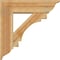 Ekena Millwork Merced Traditional Rough Sawn Bracket w/ Offset Brace, Western Red Cedar, 8"W x 28"D x 28"H BKT0806X28X28MRC01RWR - alternate 3